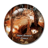 Saint-Remeze France Grotte de la Madeleine 3D Fridge Magnet Crystal Glass