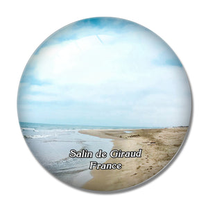 Salin de Giraud France Plage de Piemanson 3D Fridge Magnet Crystal Glass