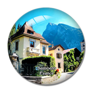 Samoens France Jardin alpin La Jaysinia 3D Fridge Magnet Crystal Glass