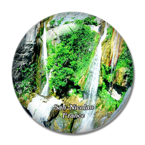 San-Nicolao France Cascata dell'Ucelluline 3D Fridge Magnet Crystal Glass