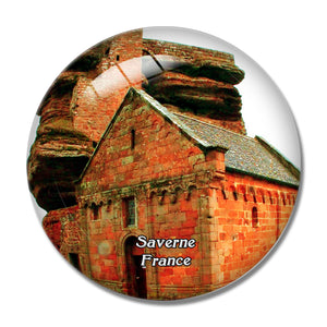 Saverne France Chateau du Haut-Barr 3D Fridge Magnet Crystal Glass