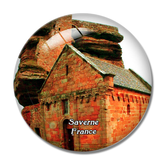 Saverne France Chateau du Haut-Barr 3D Fridge Magnet Crystal Glass