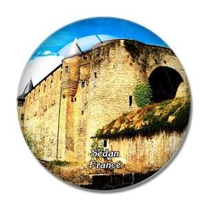 Sedan France Chateau Fort 3D Fridge Magnet Crystal Glass