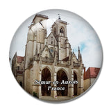 Semur-en-Auxois France Collegiale Notre-Dame 3D Fridge Magnet Crystal Glass