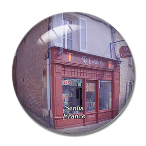 Senlis France Le Cachot 3D Fridge Magnet Crystal Glass