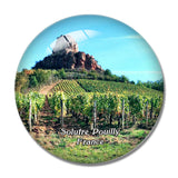 Solutre-Pouilly France La Roche de Solutre 3D Fridge Magnet Crystal Glass