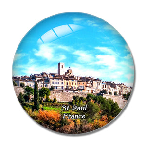 St-Paul France St-Paul-de-Vence 3D Fridge Magnet Crystal Glass