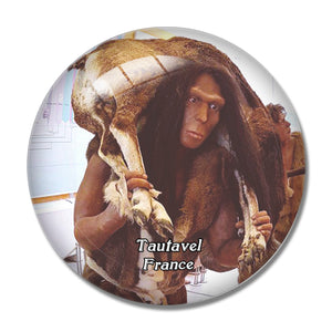 Tautavel France Museum of Prehistory 3D Fridge Magnet Crystal Glass