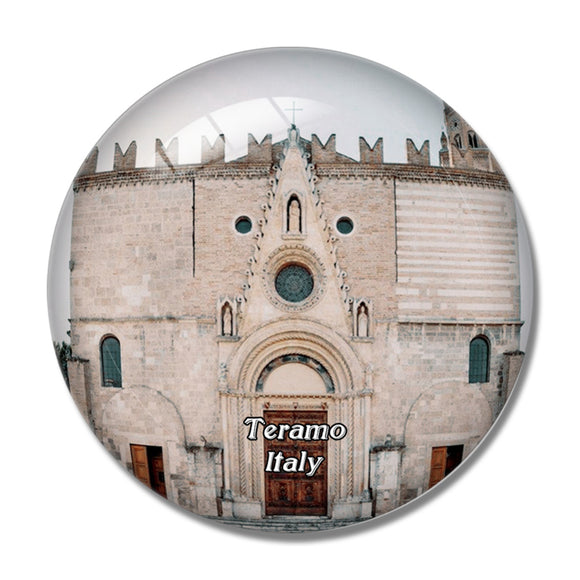 Teramo Italy Duomo Santa Maria Assunta e San Berardo 3D Fridge Magnet Crystal Glass