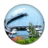 Thonon-les-Bains France Port de Rives 3D Fridge Magnet Crystal Glass