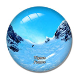 Tignes France Ultimate Snowsports 3D Fridge Magnet Crystal Glass