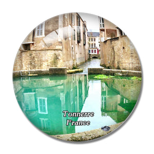 Tonnerre France La Fosse 3D Fridge Magnet Crystal Glass