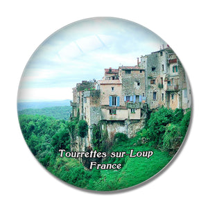 Tourrettes-sur-Loup France Village Medieval 3D Fridge Magnet Crystal Glass