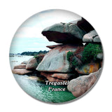 Tregastel France Ile Renote 3D Fridge Magnet Crystal Glass