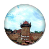 Treigny France Guedelon 3D Fridge Magnet Crystal Glass