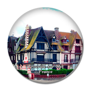 Trouville-sur-Mer France Beach 3D Fridge Magnet Crystal Glass