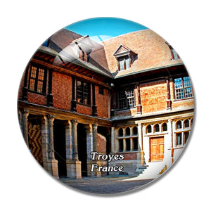 Troyes France Maison de l'Outil et de la Pensee Ouvriere 3D Fridge Magnet Crystal Glass