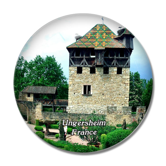 Ungersheim France Ecomusee d'Alsace 3D Fridge Magnet Crystal Glass