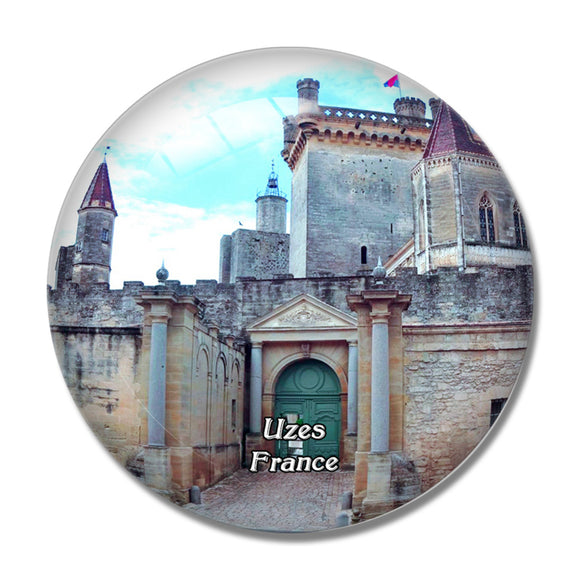 Uzes France Le Duche 3D Fridge Magnet Crystal Glass