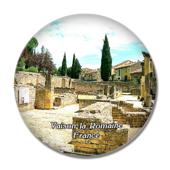 Vaison-la-Romaine France Sites Archeologiques 3D Fridge Magnet Crystal Glass