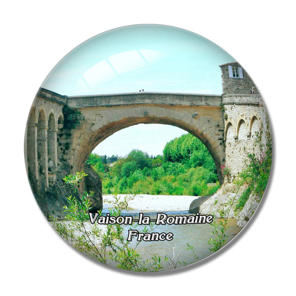 Vaison-la-Romaine France 3D Fridge Magnet Crystal Glass