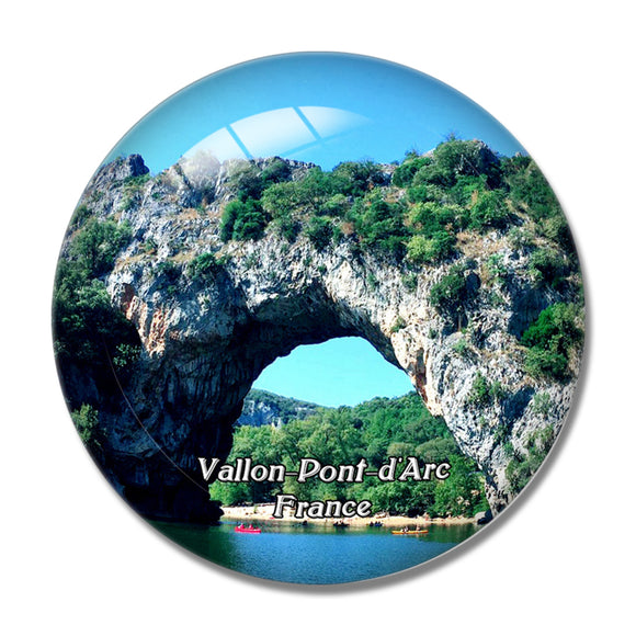 Vallon-Pont-d'Arc France Gorges de l'Ardeche 3D Fridge Magnet Crystal Glass