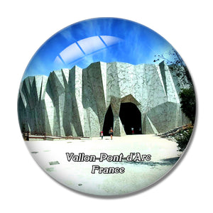 Vallon-Pont-d'Arc France Grotte Chauvet 2 - Ardeche 3D Fridge Magnet Crystal Glass