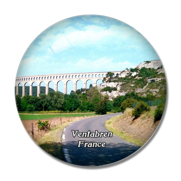 Ventabren France Aqueduc de Roquefavour 3D Fridge Magnet Crystal Glass