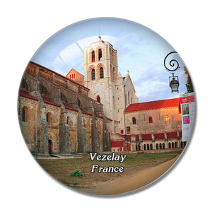 Vezelay France La Basilique Sainte Marie-Madeleine 3D Fridge Magnet Crystal Glass