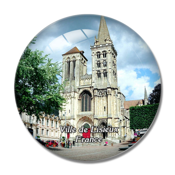 Ville de Lisieux France Cathedrale Saint-Pierre 3D Fridge Magnet Crystal Glass