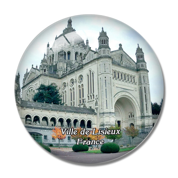 Ville de Lisieux France Sanctuaire Sainte Therese 3D Fridge Magnet Crystal Glass