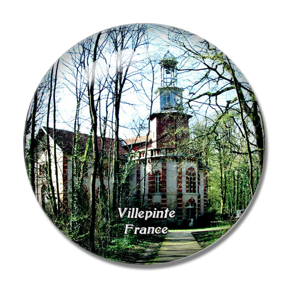 Villepinte France Parc Forestier de la Poudrerie 3D Fridge Magnet Crystal Glass