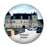 Vougeot France Chateau du Clos 3D Fridge Magnet Crystal Glass