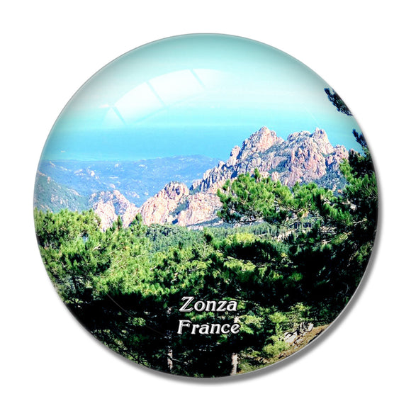 Zonza France Aiguilles de Bavella 3D Fridge Magnet Crystal Glass