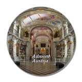 Admont Library Austria 3D Fridge Magnet Crystal Glass