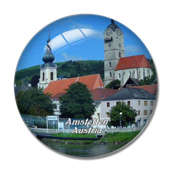 Amstetten Austria 3D Fridge Magnet Crystal Glass