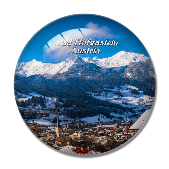 Bad Hofgastein Austria 3D Fridge Magnet Crystal Glass