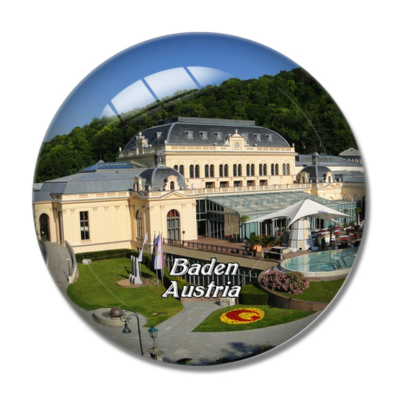 Baden Casino Austria 3D Fridge Magnet Crystal Glass