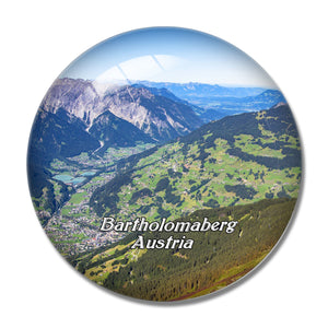 Bartholomaberg Vorarlberg Austria 3D Fridge Magnet Crystal Glass