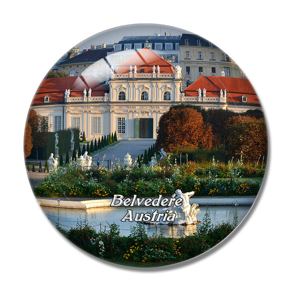 Belvedere Castle Austria 3D Fridge Magnet Crystal Glass