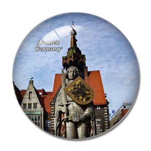 Germany Roland Statue Bremen 3D Fridge Magnet Crystal Glass