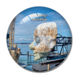 Bregenz Statue Austria 3D Fridge Magnet Crystal Glass