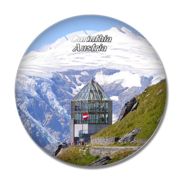 Carinthia Grossglockner Observatory Austria 3D Fridge Magnet Crystal Glass