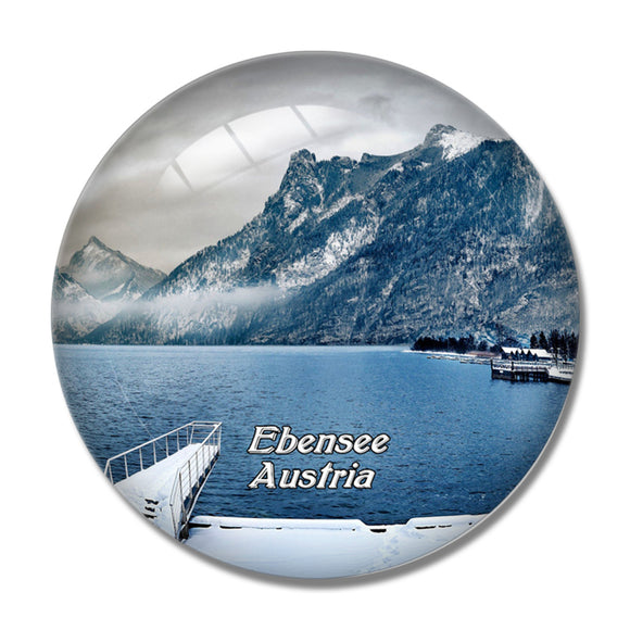 Ebensee Lake Austria 3D Fridge Magnet Crystal Glass