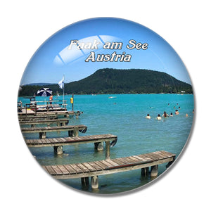 Faak am See Austria 3D Fridge Magnet Crystal Glass