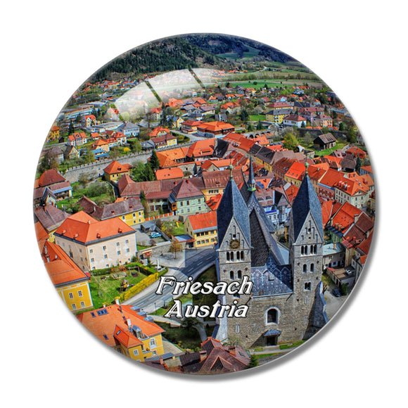 Friesach Church Austria 3D Fridge Magnet Crystal Glass