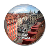 Graz Skyline Austria 3D Fridge Magnet Crystal Glass