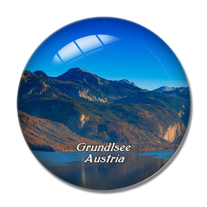 Grundlsee Styria Austria 3D Fridge Magnet Crystal Glass