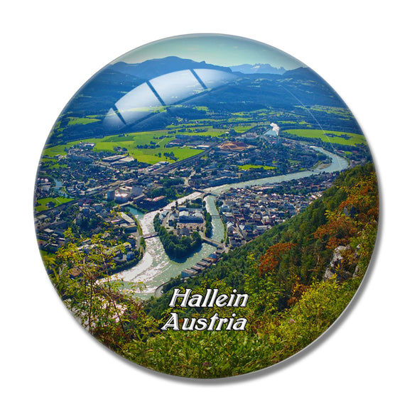 Hallein Austria 3D Fridge Magnet Crystal Glass