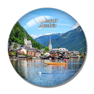 Hallstatt Lake Austria 3D Fridge Magnet Crystal Glass